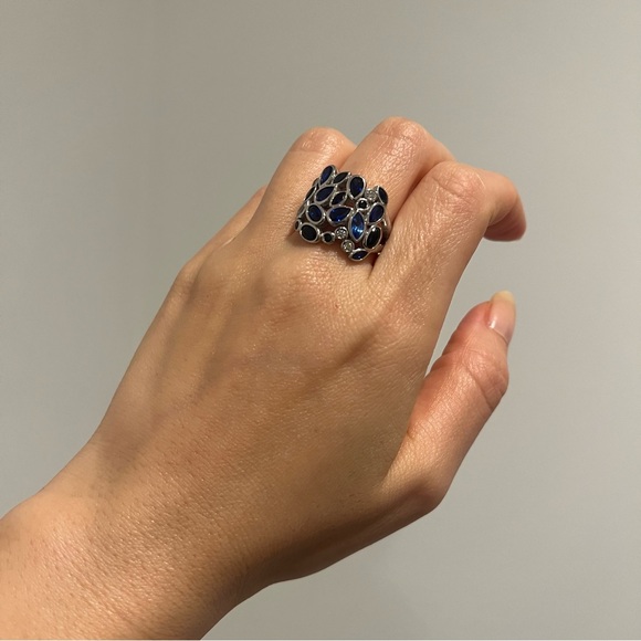 Fancy Sapphire Cocktail Ring - Picture 1 of 6